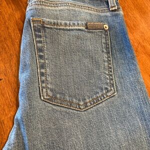 7 For All Mankind Blue Ultra High Rise Dojo Jeans